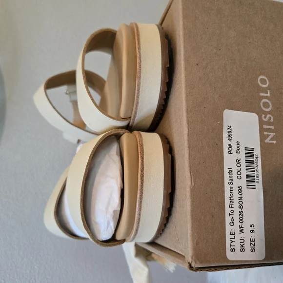 Nisolo Flat Form Sandals in Bone - Picture 5 of 11